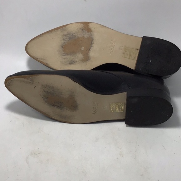 J.Crew Color lock Black White Leather Loafers 90s With Buckle Closure Size 6.5 - Picture 14 of 16
